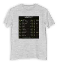 Comprar Remera Niño Departures Cartel Aeropuerto Avion Vuelo P1
