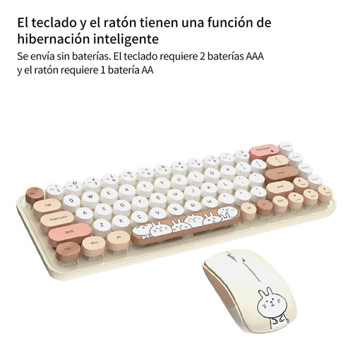 Juego De Teclado Y Ratón Mofii Idp En Té Con Leche