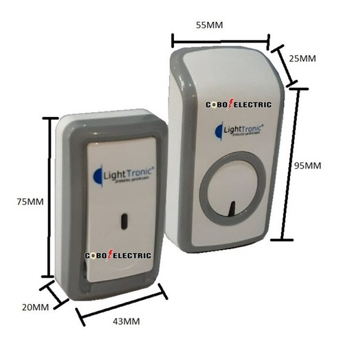 Imagen 3 de 4 de Timbre Inalambrico Enchufable Light Tronic 220v Exterior