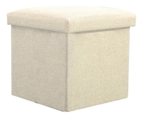 Taburete Silla Puff Con Baúl Banqueta Cubo Plegable 