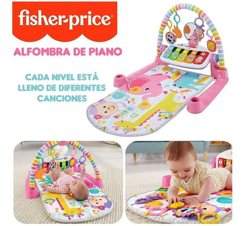 Gimnasio Para Bebé Alfombra De Piano Rosa De Fisher-price 