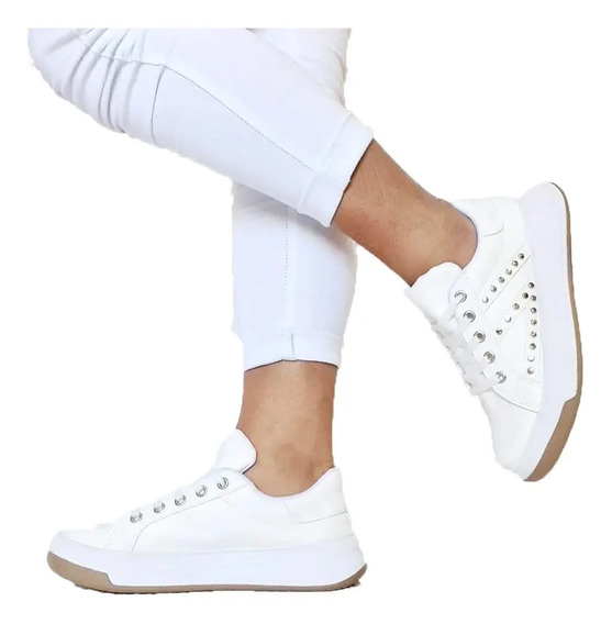 Zapatillas Blancas Mujer Moda | MercadoLibre 📦