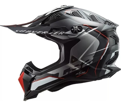 Casco Moto Cross Enduro Ls2 Subverter Arched Solomototeam