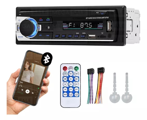 Stereo Para Auto Bluetooth Display Lcd Mp3 Usb Radio Fm Sd