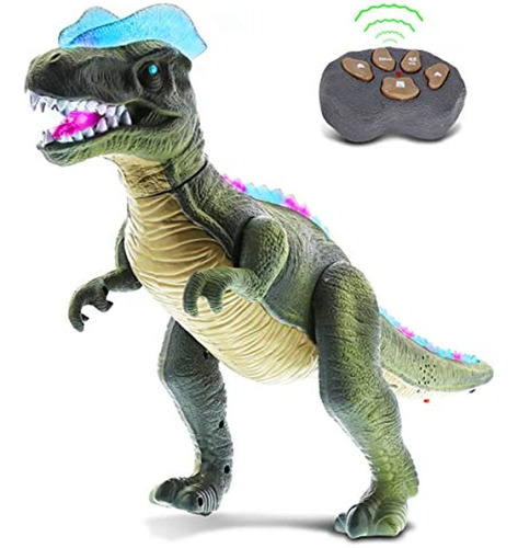 Control Remoto De Mozlly Rc Dinosaur Walks Roars Lights Up G