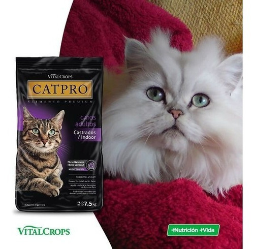 Imagen 6 de 6 de Alimento Catpro Indoor/castrado 7.5 Kg X 2 Unidades