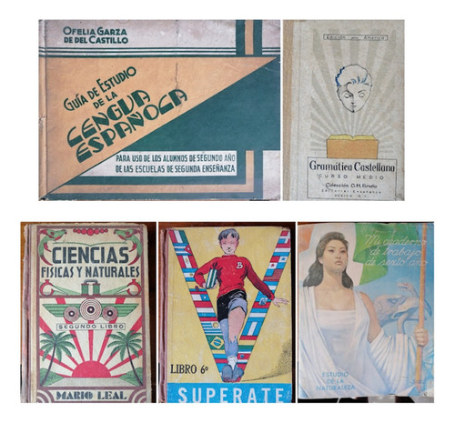 Coleccion De 50 Libros De Texto Escolares Antiguos (Usado)