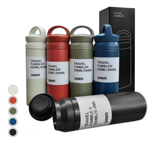 Termo Botella Térmica Travel Tumbler 500ml Tapa De Rosca 