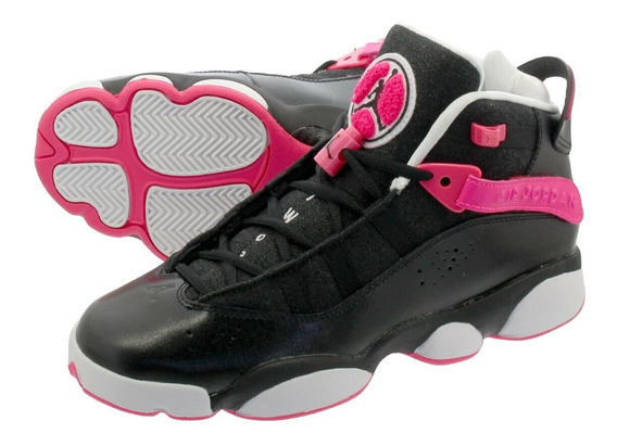 jordan negro con rosa