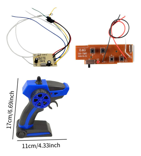 Soporte De Control Remoto Rc Rango De 80 Metros Con Azul