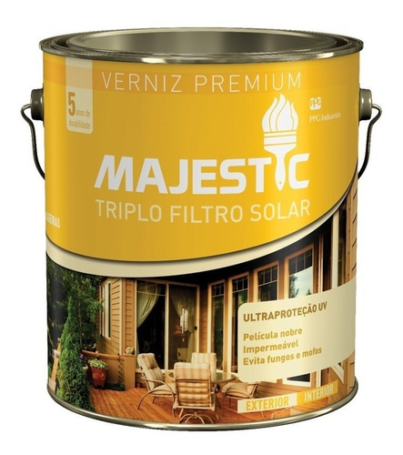 Barniz P/ Madera Super Premium Majestic Triple Filtro 900 Ml