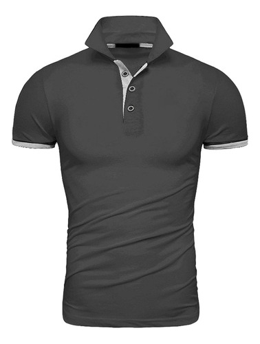 Polo De Manga Corta De Verano Para Hombre De Negocios.