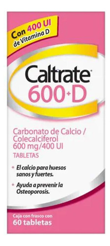 Caltrate 600+d Caja Con 60 Tabletas