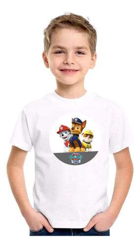 Playera Paw Patrol Chase Rubble Marshall Amigos Niño Niña