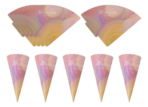 10 Soportes Para Flores De Helado De Cono De Estilo B