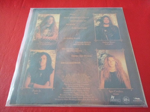 Sepultura Arise Vinilo Con Bonus Track Orgasmatron (Usado)