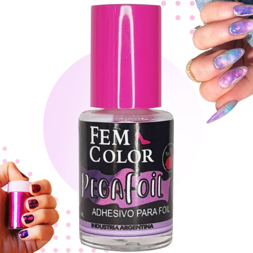 Pegamento Adhesivo Para Foil Deco Nail  Lefemme