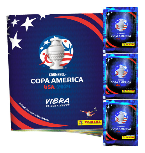 Figuritas Copa América 2024 Usa Panini Pack Álbum +80 Sobres