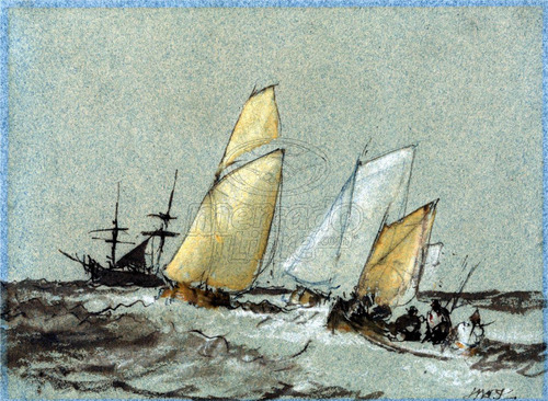 Lienzo Arte Canvas J M W Turner Marina Navegando 80x110