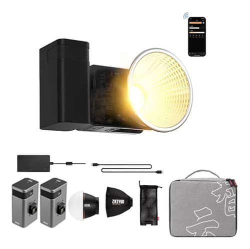 COB (Chip on Board) de luz led Zhiyun X60 PRO Molus Cob Light X60 PRO color blanco neutro con estructura Negro 220V