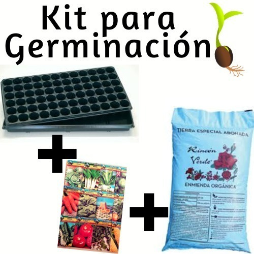 Kit Germinacion Iniciación Huerta Siembra Semillas Tierra