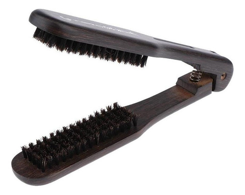 T Cepillo Alisador De Pelo Con Mango De Madera En Forma De V