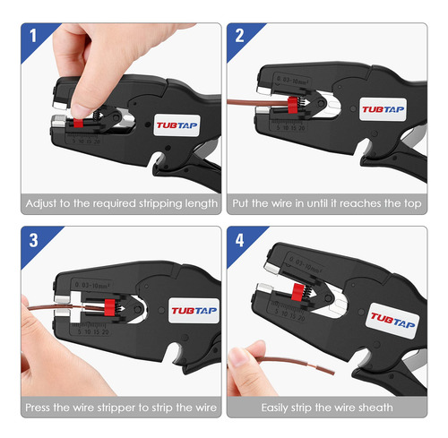 Pelacables Tubtap Automático 2 En 1 Con Cortador Awg 32-7