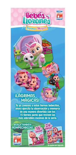 Imagen 4 de 4 de Juego De Mesa Fotorama Bebés Llorones Memoria