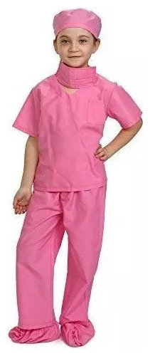 Disfraz Scrubs Kit Doctor Doctora Niños + Bordado De Nombre