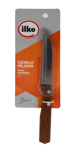 Imagen 2 de 3 de Cuchillo Pelador 9 Cm Acero Inoxidable Basic Ilko