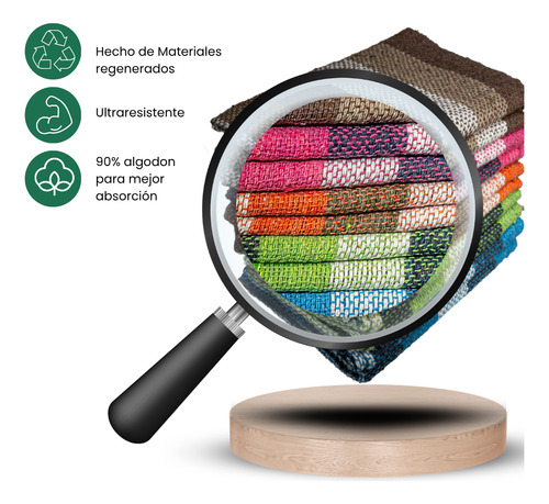 Pack De 20 Paños De Jerga 1 Mt X 50 Cm Multicolores
