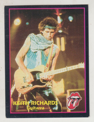 1994 Tarjeta Rock Cards Keith Richards Rolling Stones Unica