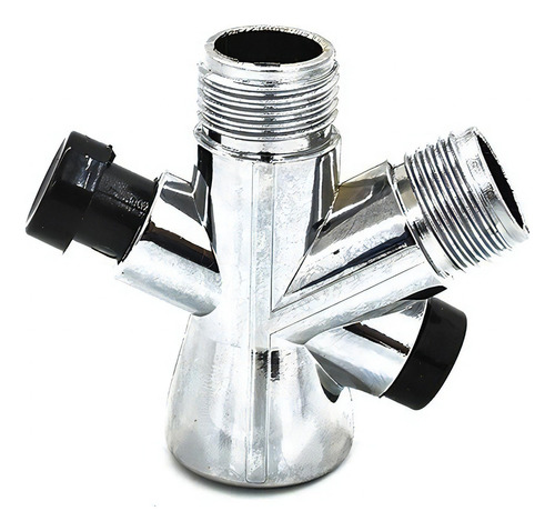Desviador De Flujo Control Manguera Regadera Teléfono Rugo Color Cromo