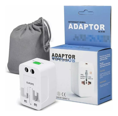 Adaptador Enchufe Universal Viaje Apto Todos Los Continentes