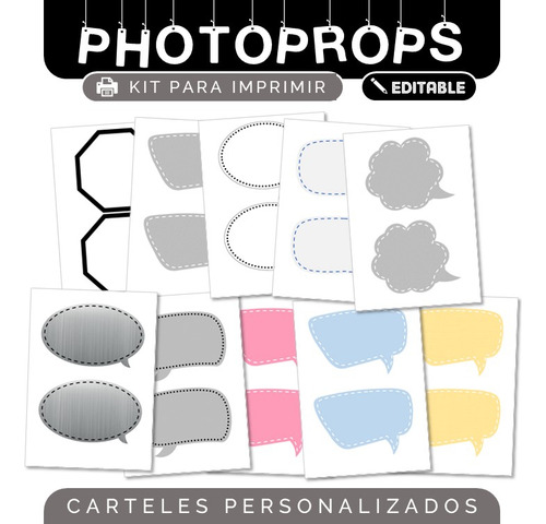 Kit Props Cartelitos Cumple De 30 Años Para Imprimir