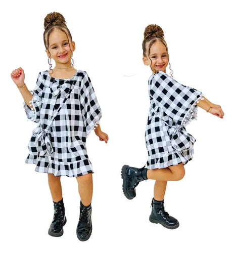 Vestido xadrez sale infantil mercado livre