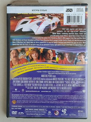 Dvd Speed Racer Le Pelicula (español Latino) (Usado)