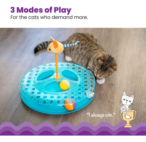 Catstages Cheese Chase Catnip Juguete Interactivo Con Pista