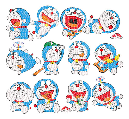 Juego De 12 Pegatinas H002 Animal Party, Juego De Pintura Co
