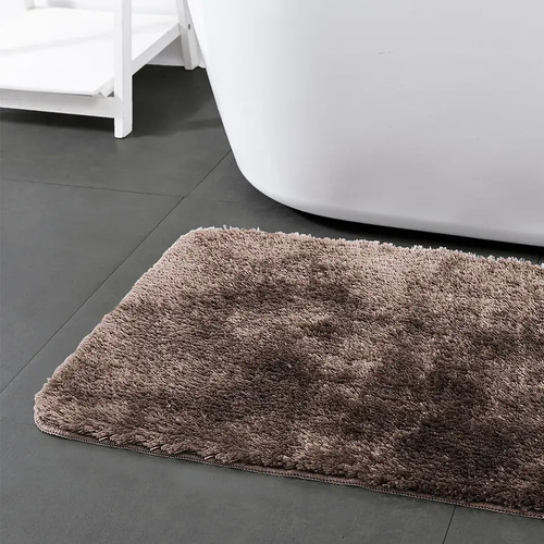 Tapete Peludo De Porta Sala Cozinha Quarto 60x40 Marrom