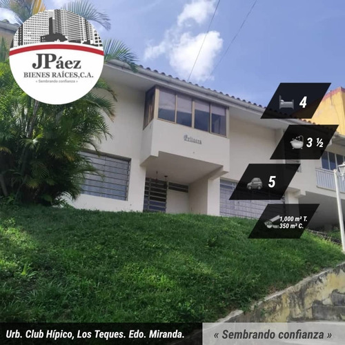 Imagen 1 de 14 de Casa En Venta Urb Club Hípico Los Teques Edo Miranda