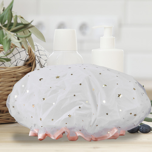 Miniso Gorro De Baño Sparkling Star Poliéster Blanco Unitall