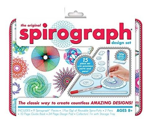 Set En Caja De Lata Espirografo, Spirograph