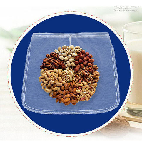 Bolsa De Filtro De Nylon De Alimenticio Nueces Los 33x33cm