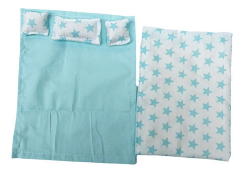 3 Mini Ropa De Cama A Escala 1/12 Con Sábana, Edredón Y