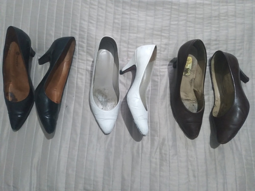 1 Par De Zapatos De Señora Talle 39 Usados Antiguos 