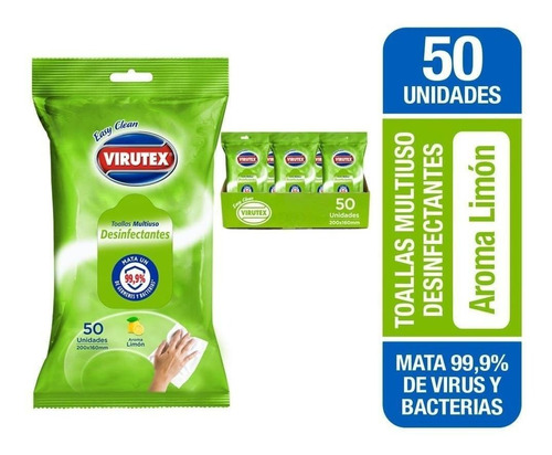 Toallitas Desinfectantes Virutex 50 Unidades -s9322