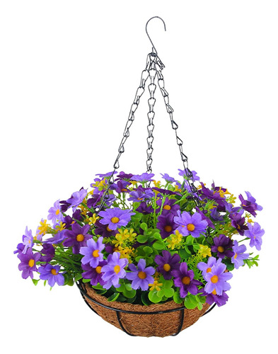 Cesta De Flores De Margaritas Artificiales Colgantes, Planta