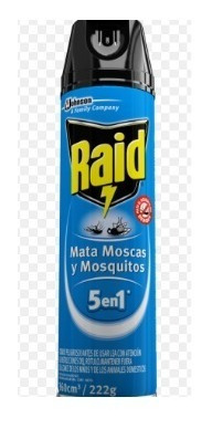 Raid Insecticida Mata Moscas Y Mosquitos Sin Olor 5 En 1