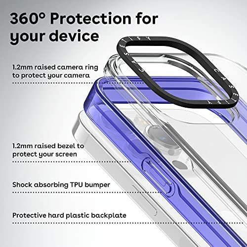 Imagen 5 de 7 de Funda Casetify Para iPhone 14 Pro Shockpr Clear Black